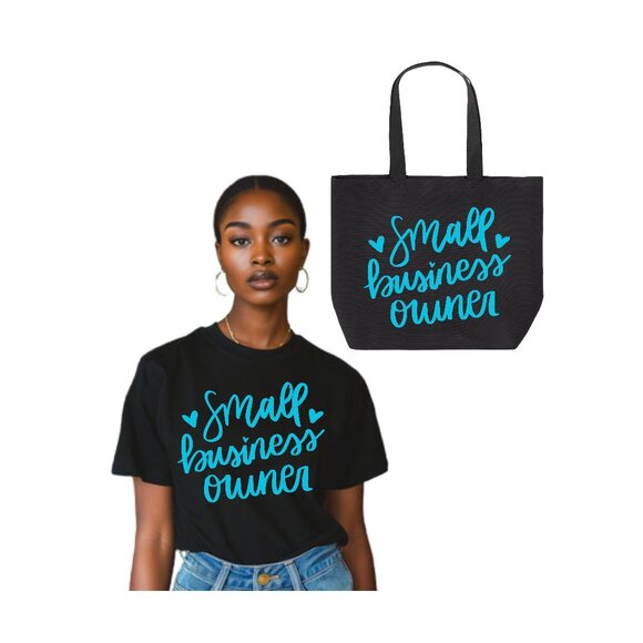Tops - NEW | Small Business Owner Shirt & Tote Bundle- Teal
